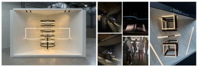 Photos de Tromilux lors de salons consacrés à l'éclairage